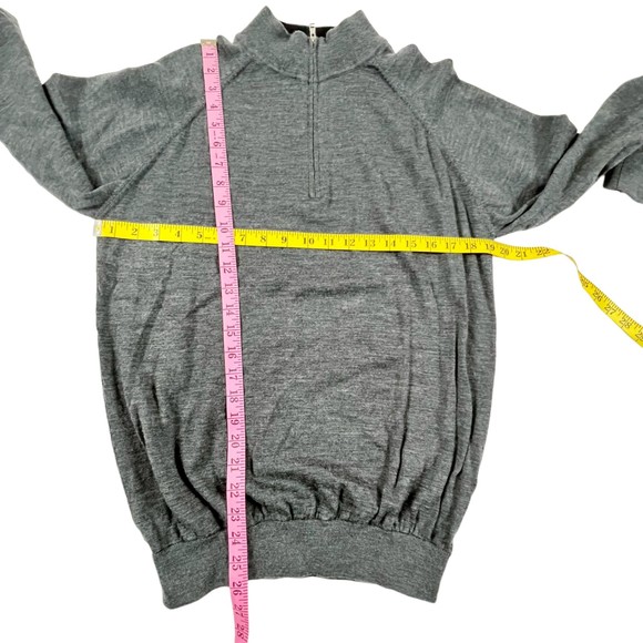 Ping Men's 100% Merino Wool Sensorwarm 1/4 Zip Sweater Jumper Drk Grey Golf Sz M - Picture 12 of 13